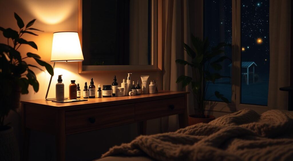 rotina noturna de skincare